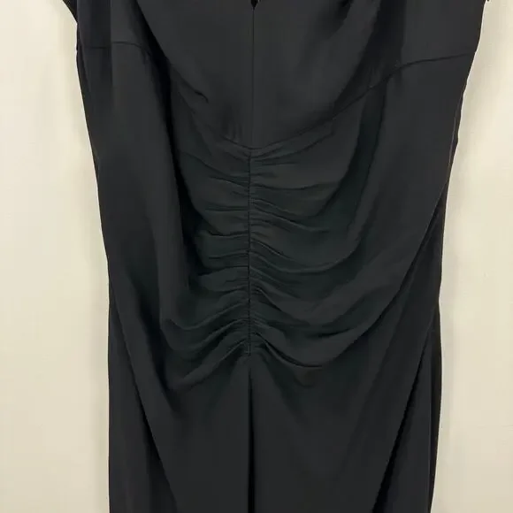 J.Crew Collection Full Length Embellished Ruched Dress Black Formal US 14 NWT - Picture 11 of 15